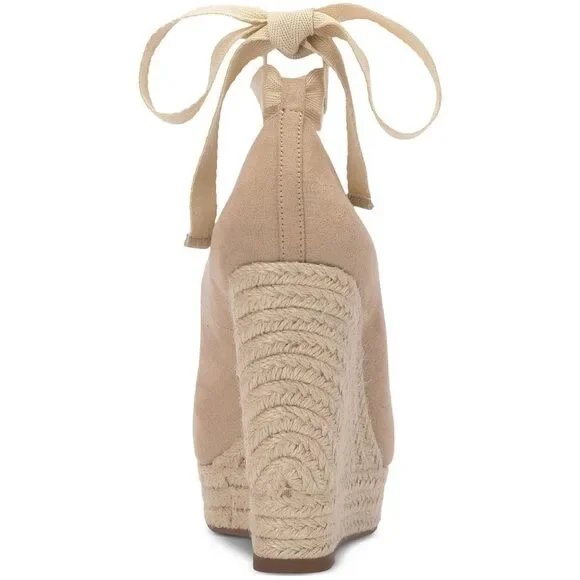 Jessica Simpson Womens Zavida Wedge Wedge Sandals Beige 10 Medium (B,M) - Picture 3 of 3